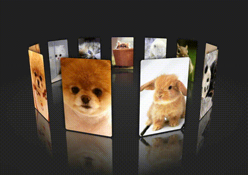 表白html页520实现3D动态相册，换成女朋友照片