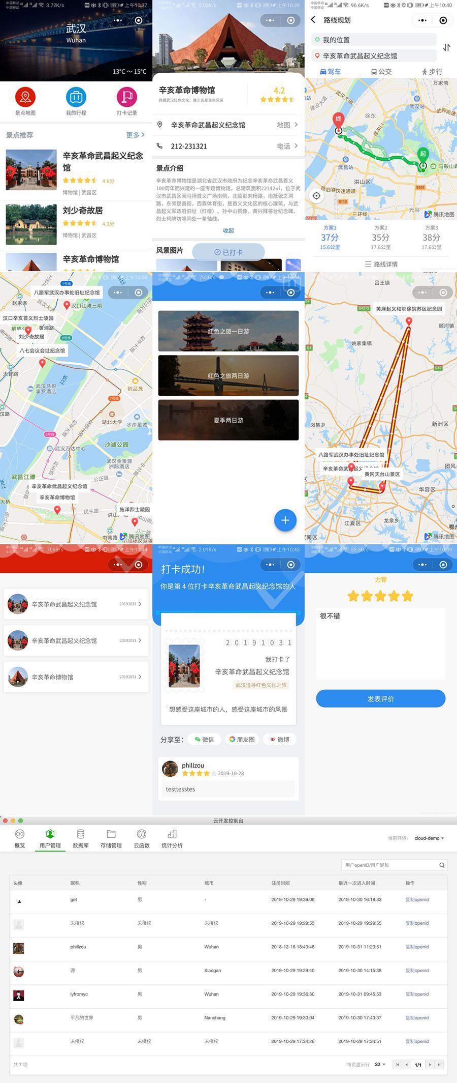 云开发Wetour旅游打卡广场微信小程序源码插图