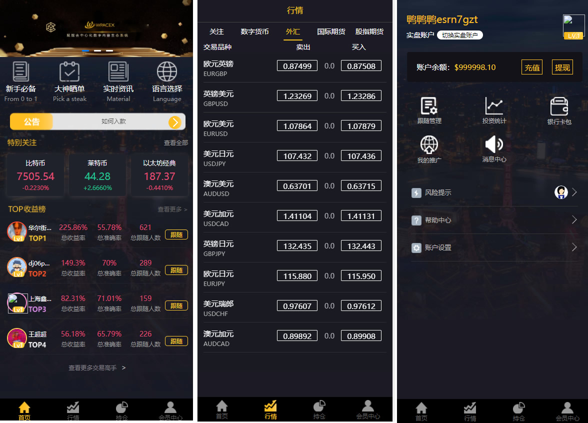 金融理财交易所系统|修复后台|点位|时间|双位盘插图