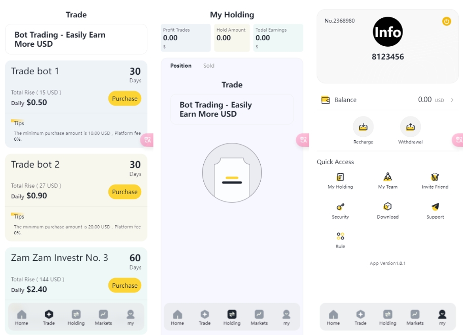 UI精美区块链管理系统架构设计海外版AI量化区块链系统源码插图1
