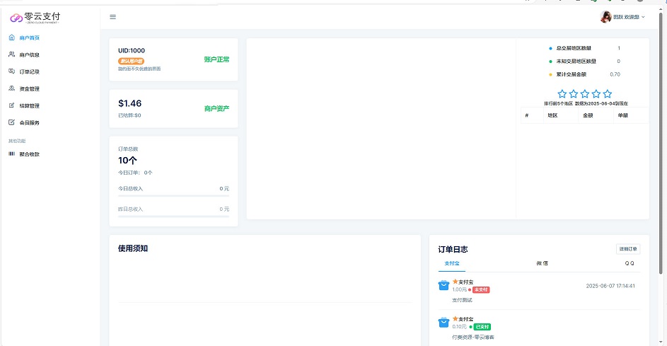2025最新版易支付支付模板源码 前台+用户中心+后台三合一