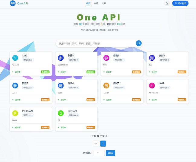 一款多功能的接口管理系统-OneAPI插图