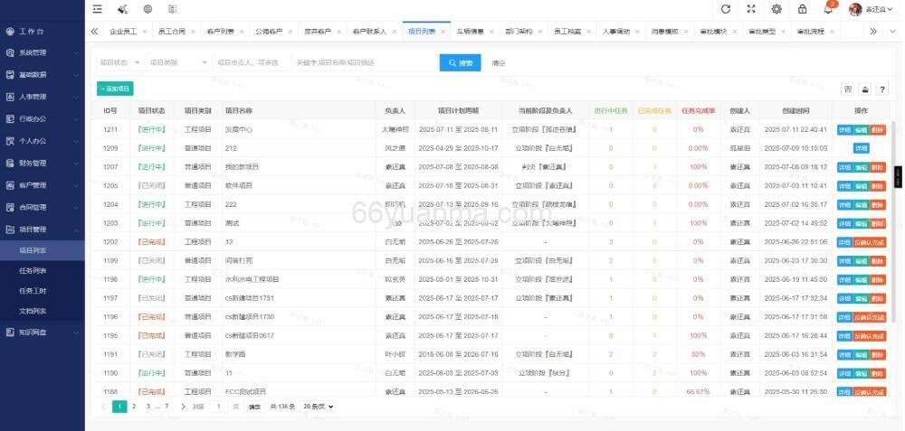 OA办公系统+crm客户管理系统 企业办公系统适用于PC端+手机端插图1