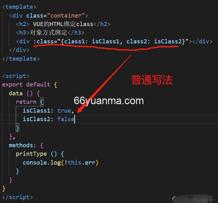 VUE中HML动态绑定class插图 VUE中HML动态绑定class插图