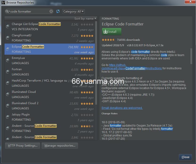 IDEA 安装Code Formatter 插件