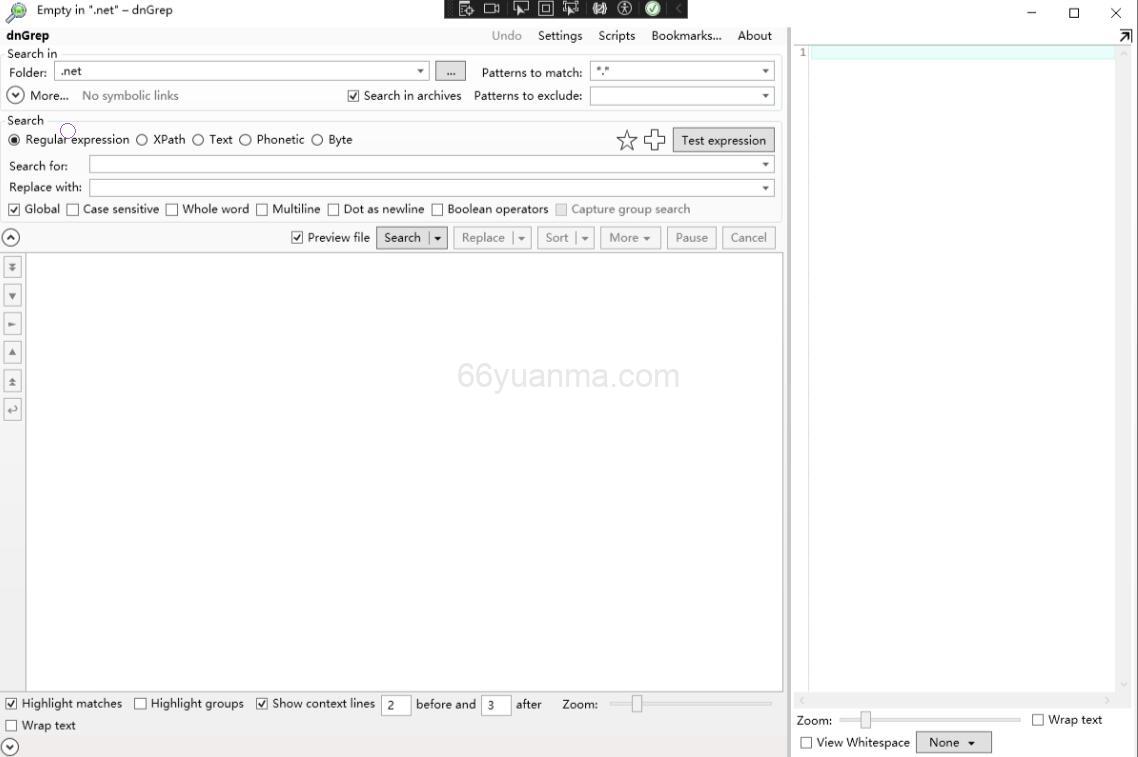 DnGrep 是一款基于 .NET 开源、功能强大的 Windows 搜索工具插图