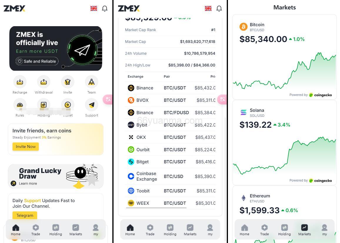 最新精美UI海外版AI量化区块链系统源码