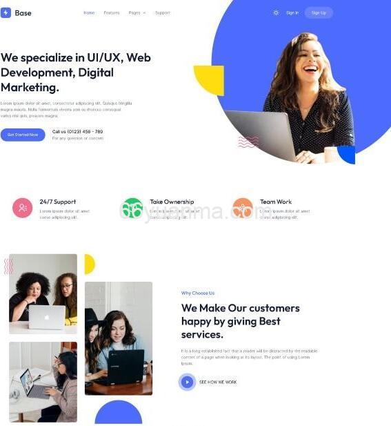 全新UI网页开发数据营销公司网站模板