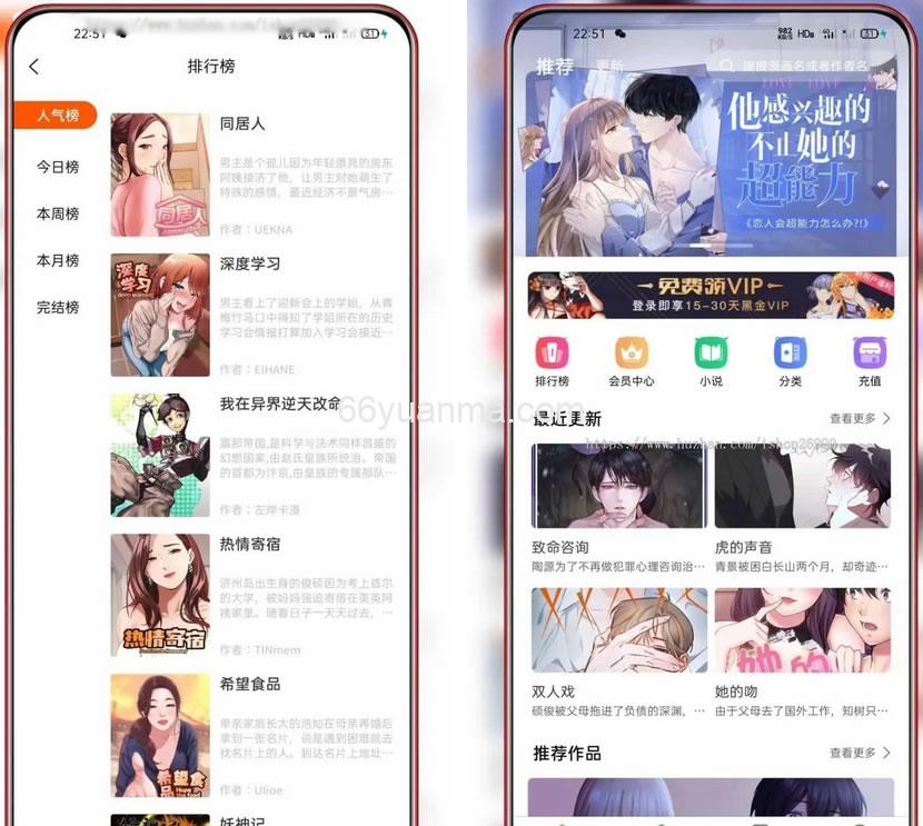 全新uniapp小说漫画APP小说源码 会员阅读/月票功能插图1