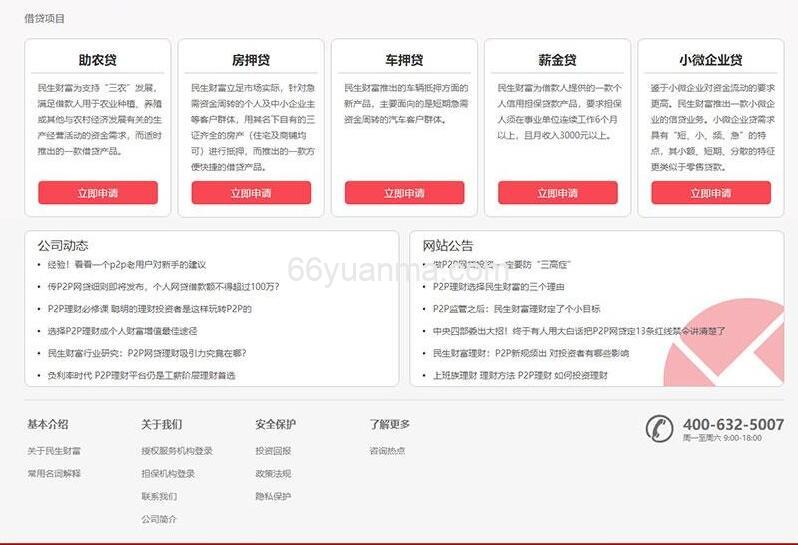 最新方维专业P2P网络贷款借贷系统投资理财平台网站源码插图2