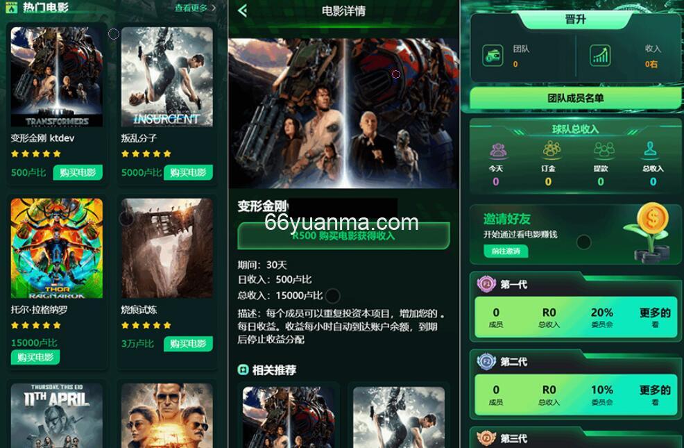 最新Fun海外电影投资理财源码 电影投资正规平台 影视理财类源码