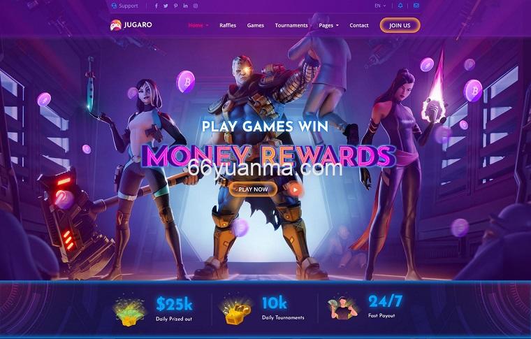 游戏电子竞技游戏官网HTML5模板源码