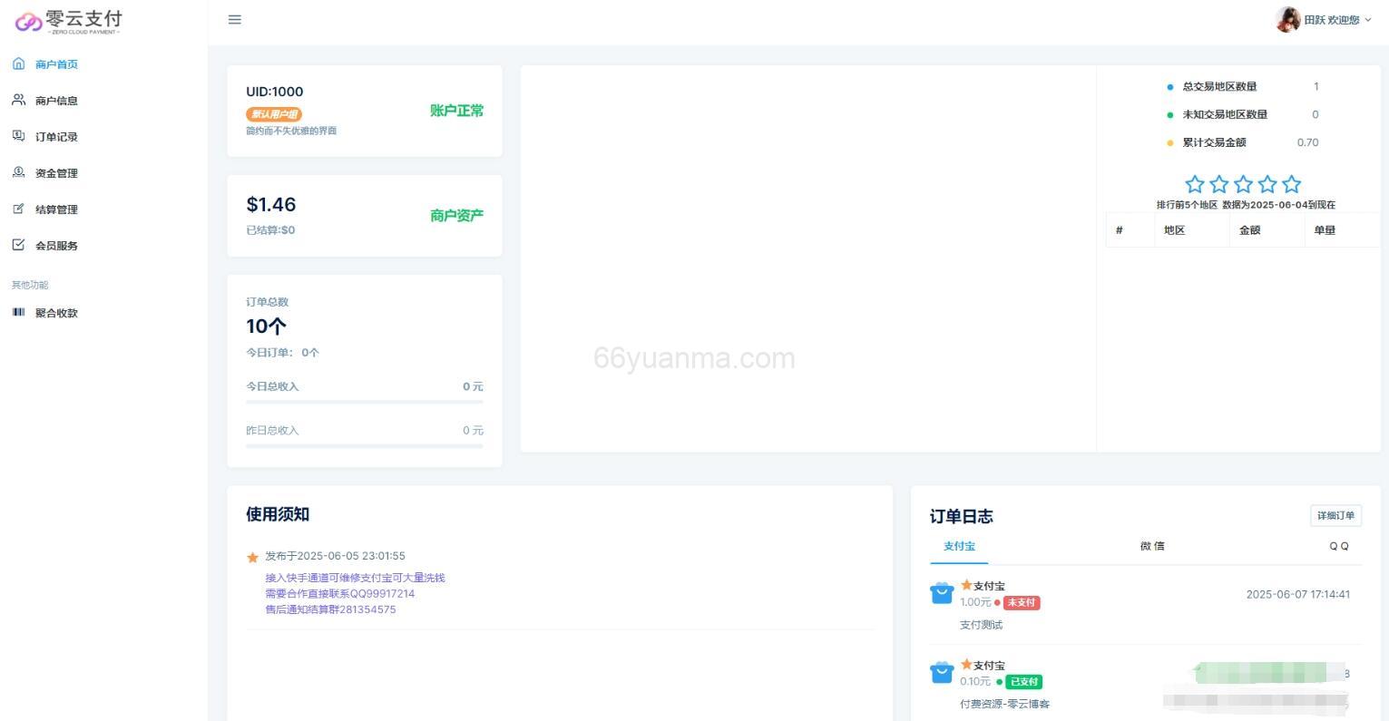 最新全开源易支付模板源码 前台+用户中心+后台三合一插图