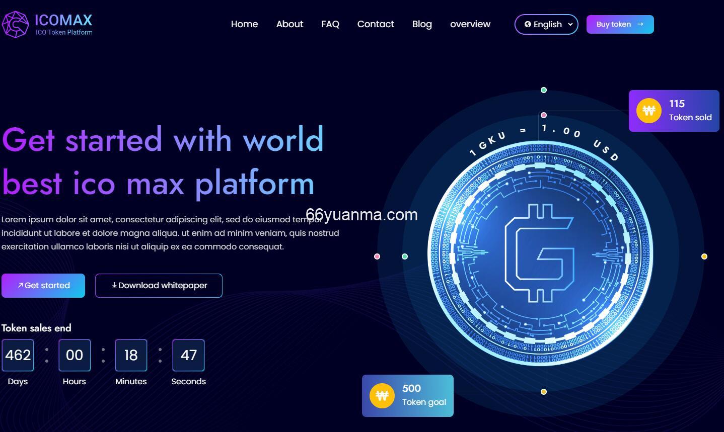 区块链虚拟币代币销售拍卖平台 加密货币全方位数字资产交易平台插图