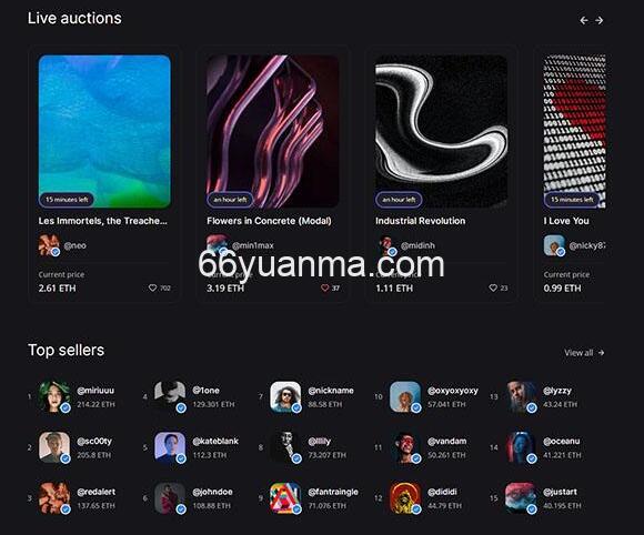 图片数字市场交易平台网站模板源码