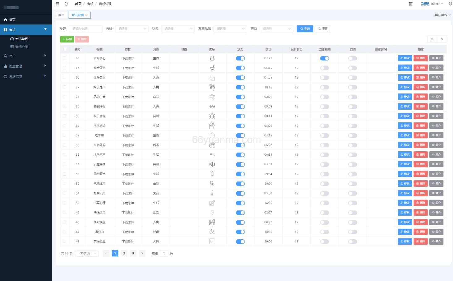 助眠小程序睡眠助手/白噪音/助眠夜曲微信小程序源码插图2