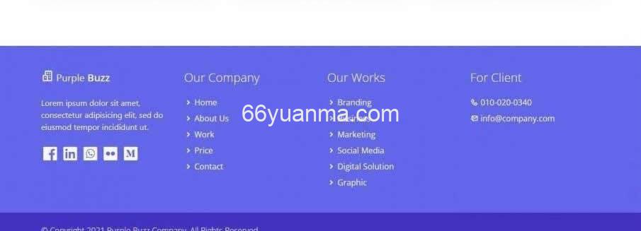 紫色数字技术服务响应式Html+CSS3网页模板插图3