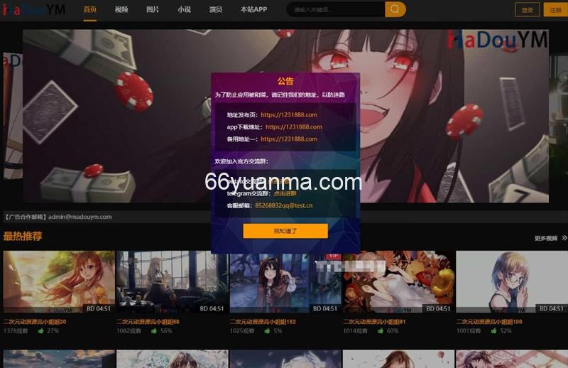 鱿鱼视频模板 模板源码 小说网站源码模板