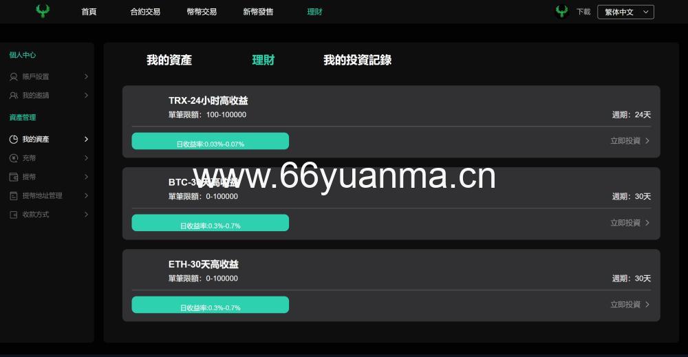 2026九国语言多功能数字货币交易所系统源码（秒合约 / 币币交易 / C2C / 质押理财完整版）插图3
